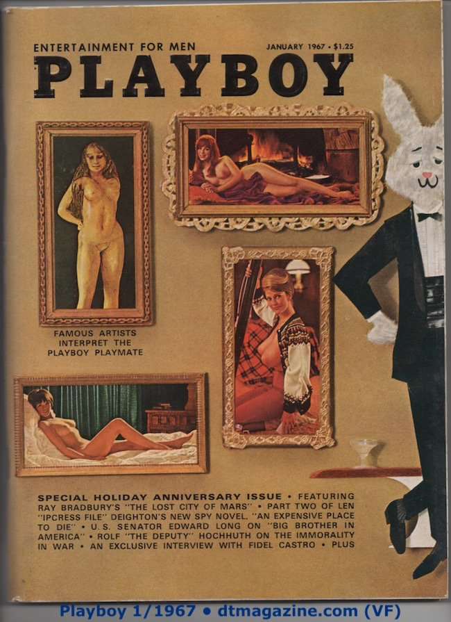 (image for) Playboy January 1967 Playmate Review Brigitte Bardot Marilyn Monroe Fidel Castro VF