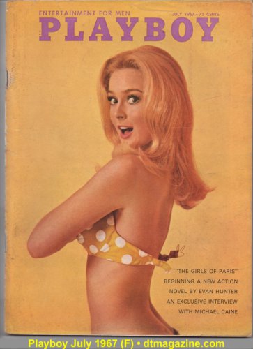 (image for) Playboy July 1967 Girls of Paris Michael Caine PG Wodehouse LeRoy Neiman FINE