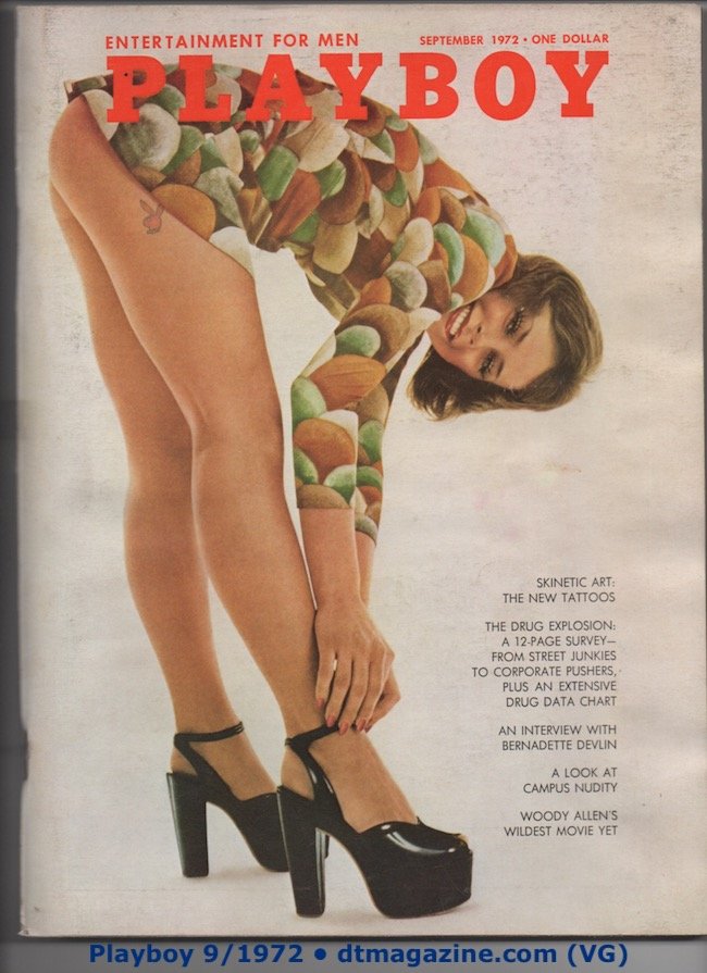 (image for) Playboy September 1972 Susan Miller Dan Jenkins Semi-Tough Woody Allen VG