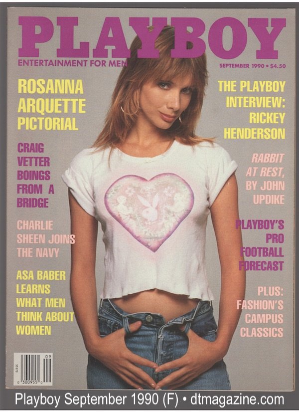 (image for) Playboy September 1990 Rosanna Arquette Kerri Kendall Ricky Henderson FINE