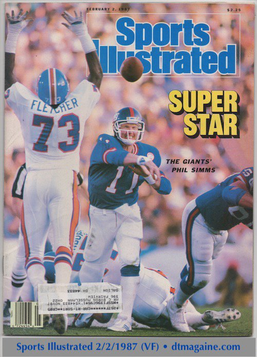 (image for) Sports Illustrated February 2, 1987 Phil Simms Super Bowl NY Giants VF