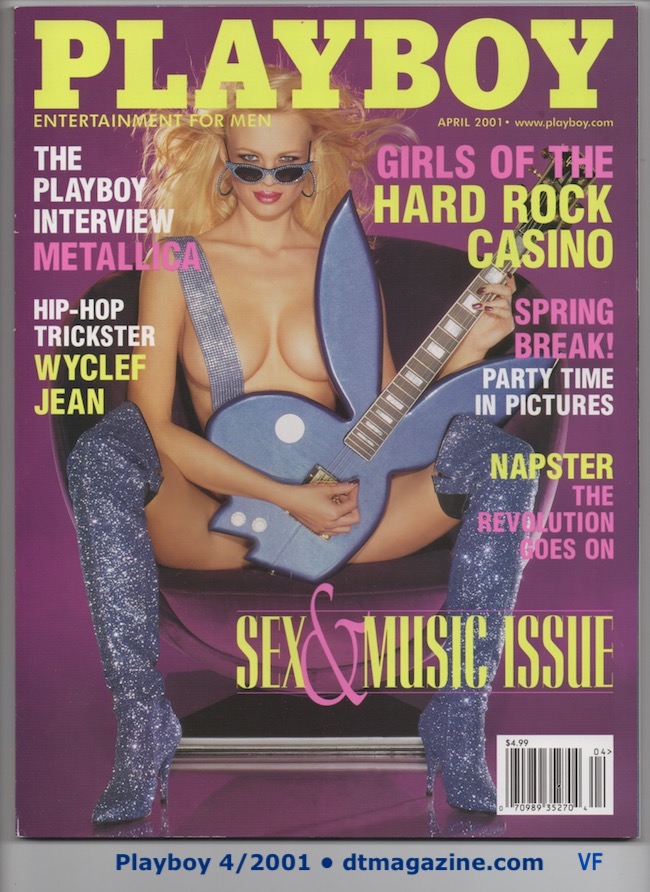 Playboy April 2001 Katie Lohmann Metallica Hard Rock VF